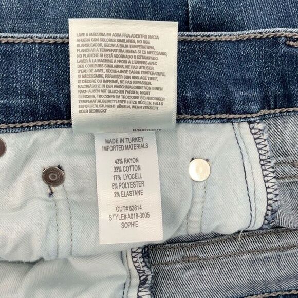 Agolde Blue Sophie High Rise Crop Denim Skinny Jeans Size 28 - Picture 8 of 9